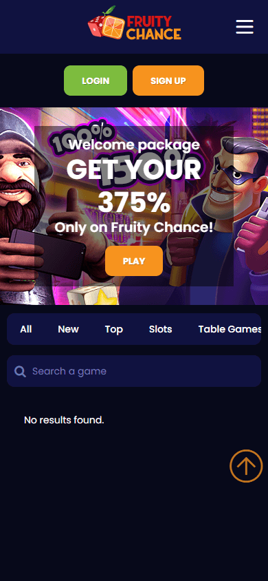 Fruity Chance Casino Mobile screenshot